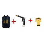 Expandable Garden Hose with Spray Gun, Black, 1/2 in, 25-100ft Options