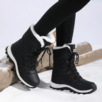 Winter Women Snow Boot High-top Waterproof Ankle Boots Ladies Thick Plus Warm Snow Hiking Boots Outdoor Cotton Shoes Sneakers