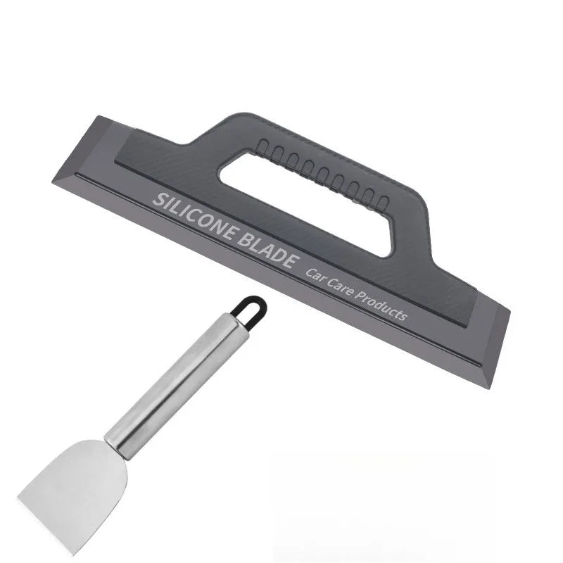 Stainless Steel Cleaning Scraper Glue Remover, Silver 16.5 x 4.1cm, 1pc