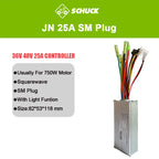 JN Ebike Controller 36V 48V 15A 17A 22A 25A 30A 35A Control System with 6 9 12 Mosfets for Electric Scooter Conversion Parts
