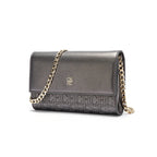 CHCH Women's Shoulder Bag New Magnetic Flip Chain Bag Brown Small Square Bag Wallet
