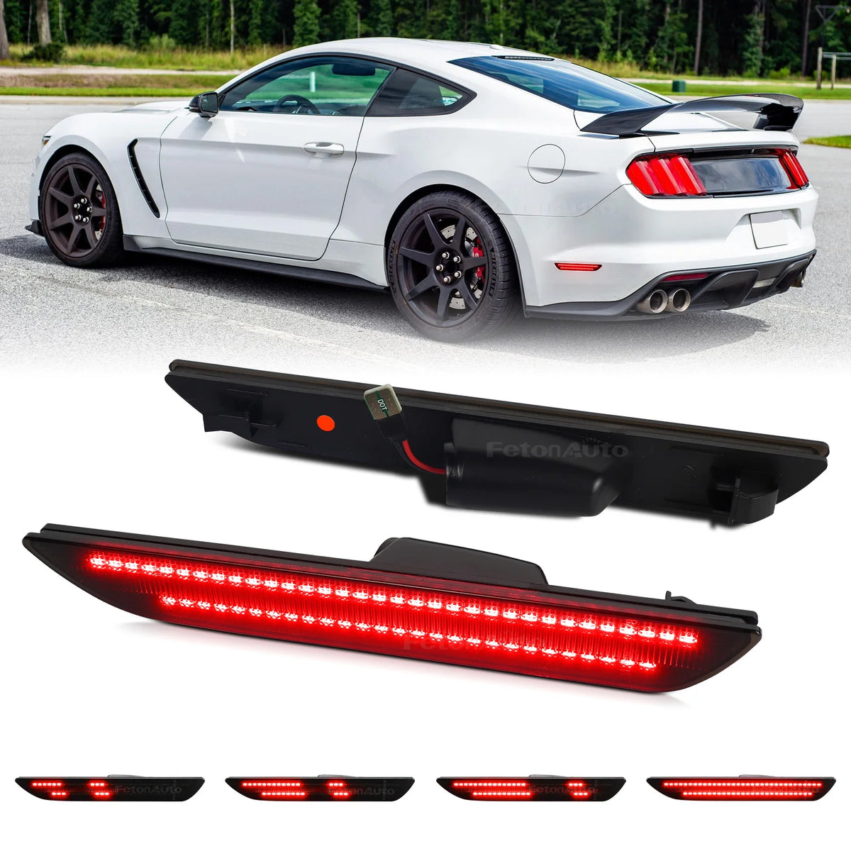 Dynamic Scan Rear Side Marker Light Indicator LED Fender  Lamp for Ford Mustang 2015 2016 2017 2018 2019 2020 2021 2022 2023