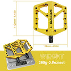 BUCKLOS Pedals DU Bearing Bicycle Pedal Platform Ultralight Nylon Road Mountain Bike Pedal Non-slip MTB Flat Pedals Bicycle Part