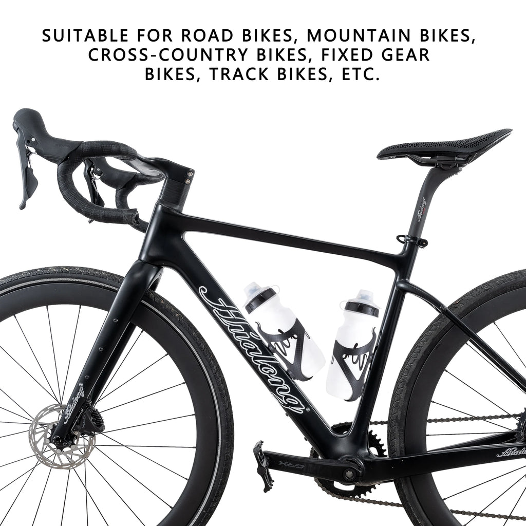HUALONG Bike Water Bottle Holder Nylon Add Carbon Fiber Water Bottle Cage Road MTB Gravel Bikes Bicycle Water Bottl Drink Cup Ho