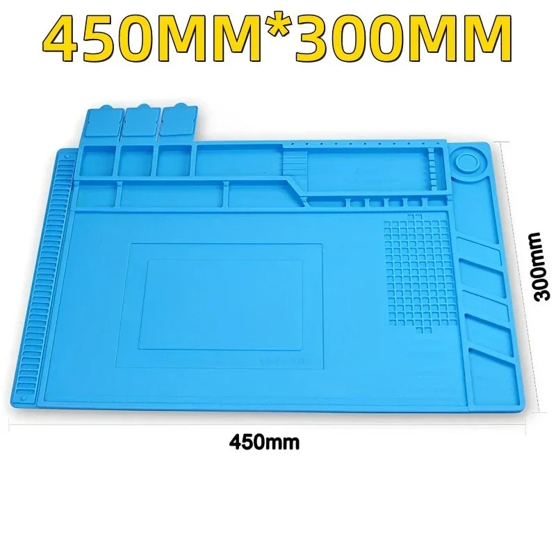 ESD Insulation Heat-resistant Repair Silicone Pad for Parts and Tool Storage Welding BGA Soldering Station Repair Work Pad Tool
