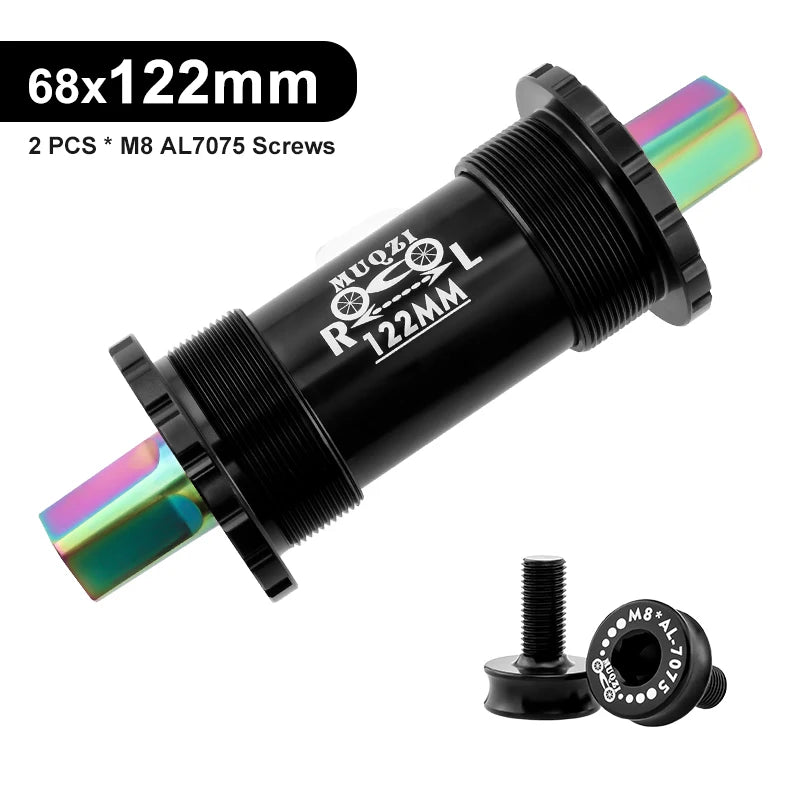 Ceramic Bearing Bicycle Bottom Bracket 68*103 107 110 113 119 122mm Square Titanium Axle Road Mountain Bike Central Axis BB Sets