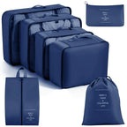 7/8/9/10 Pcs Set Travel Organizer Storage Bags Suitcase Packing Cubes Set Cases Portable Luggage Clothes Shoe Tidy Pouch Folding