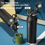 Stainless Steel Water Bottle  Cycling Tumble Insulated Cold And Hot Flasks Double Wall Portable With Handle Sports Outdoor Cup
