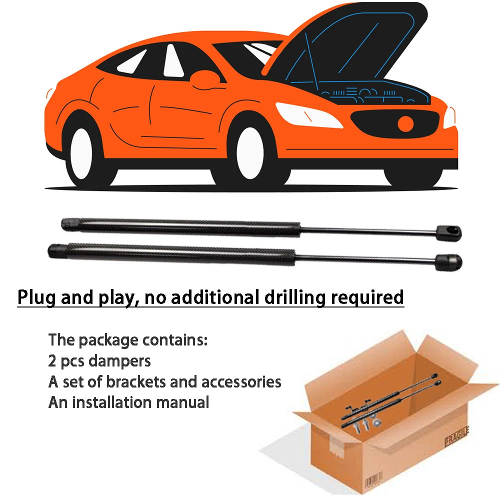 For MG ZS 2024 2025 2026 Front Bonnet Hood Modify Gas Struts Lift Support Shock Absorber Cylinder Dampers Piston Prop Rod