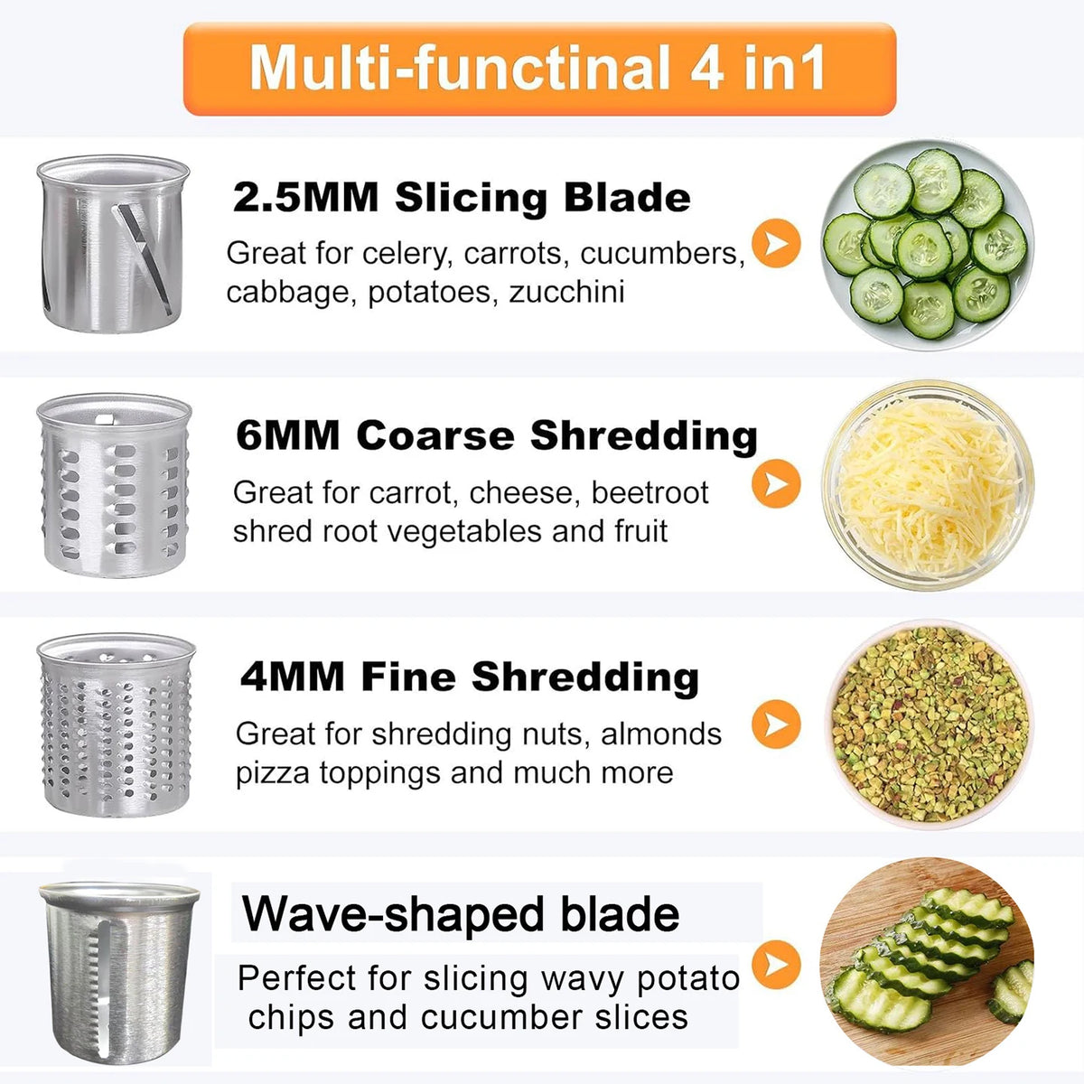 Dishwasher Safe,Stainless Steel Slicer/Shredder Attachment for KitchenAid Stand Mixer, Salad Machine Vegetable Slicer Maker