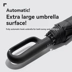 Fully Automatic Umbrella for Men And Women with Ring Buckle Design Large Rib Strong Sunshade Double Umbrella Folding Compact