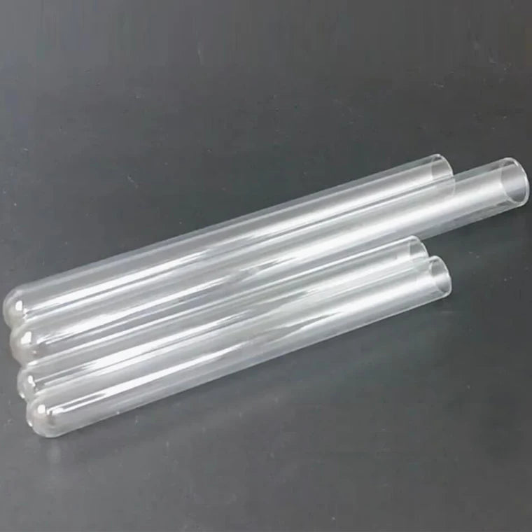 Glass Test Tubes Round Bottom Clear Lab Sample Tubing, Multiple Sizes & Quantities