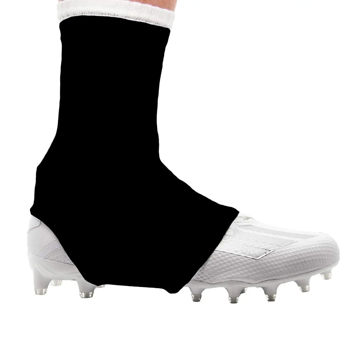 Football cleat covers spats 1 pair slip resistant high elastic foot covers solid color