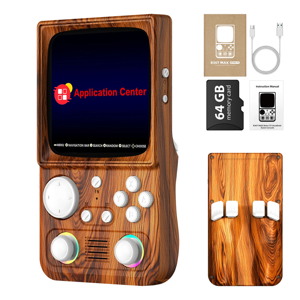 AISLPC R36T MAX Retro Handheld Game Console 22000+Games 4.0'' IPS Screen 64/128GB Supports 5G Portable Pocket Video Player