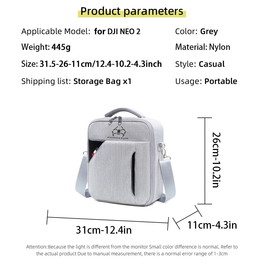 For DJI NEO 2 Shoulder Bag Storage Case Messenger Chest Bag Portable Fashion Box for DJI NEO 2 RC N3  Control Drone Accessories