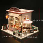 Mini Doll House Kit DIY Flower House Handmade 3D Puzzle Assembly Building Model Toys Home Bedroom Decoration with Furniture Gift