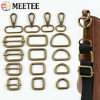 5/10Pcs 20-38mm Bronze Metal Buckles O D Ring Buckle Swivel Lobster Clasp Backpack Carabiner Clips Webbing Strap Adjuster Slider