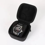 1/2/3/5/6/10 Slot Watch Travel Case,Hard Watch Roll, Travel Watch Organizer Case with Form-Fitting Pillow, Red Microfiber Lining