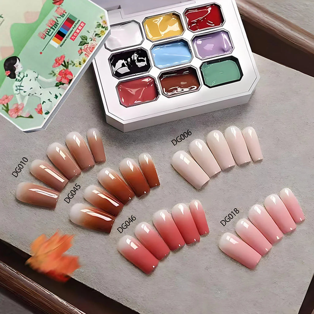 1pc 9-color new popular patting gel gradient dream texture soak off UV&LED gel nail polish art creation salon Christmas DIY ins