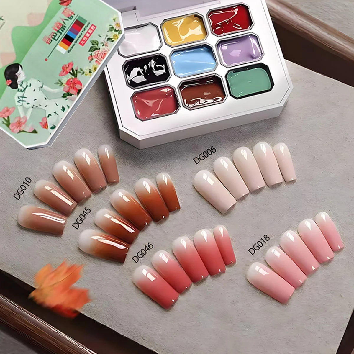 1pc 9-color new popular patting gel gradient dream texture soak off UV&LED gel nail polish art creation salon Christmas DIY ins