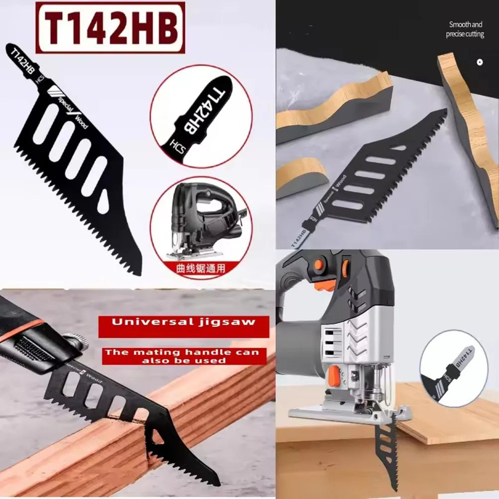T142HB Curve Jigsaw Blade T Shank Flush Cutting Sawwood Blades Irregular Curve Saw Blade For Hardwood Plywood MDF Cutting Tool