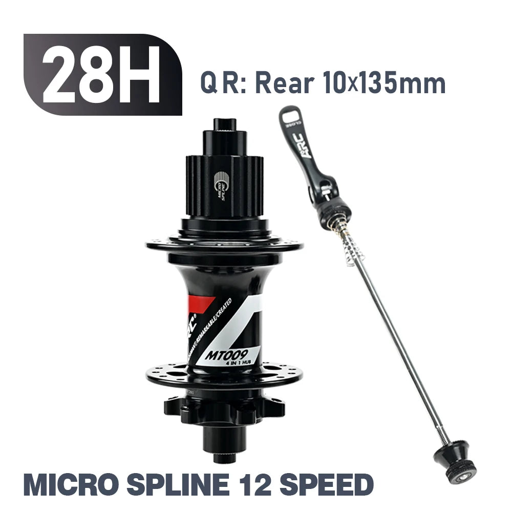 ARC MT009 Rear Hub 4in1 BOOST 10x135 12x142 12x148 MTB XC Gravel E Bike Bicycle Hub 28H 32H HG XD MS-Micro Spline 12V 6 Pawl