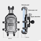 Motorcycle Phone Holder High Quality Vibration Dampener Motorbike Navigation Bracket Anti-Shake Bike Motorcycle Mobile Stand