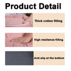 B-Square Anti-Slip Pet Bed Cushion for Small Dogs & Cats, Breathable Soft, Cream/Gray/Green/Pink