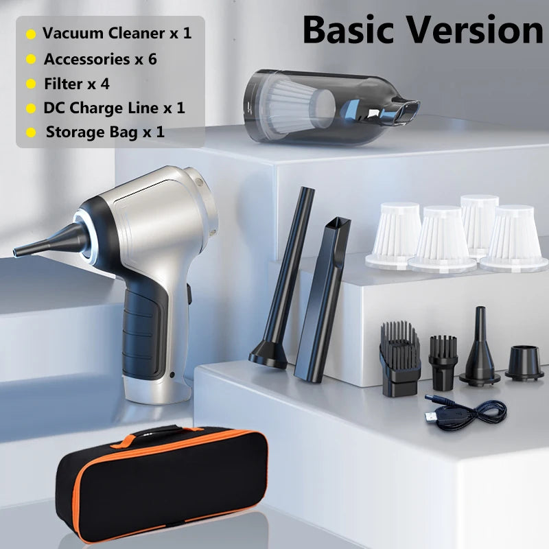 15000Pa Wireless Car Vacuum Cleaner Strong Suction Handheld Auto Vacuum Home & Car Dual Use Mini Vacuum Cleaner Home Appliance
