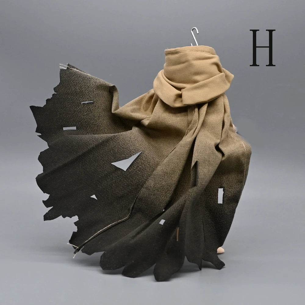 1/12 Soldier  Knight Model Clothing Models Accessories Battle Damage Cloak Handheld Model Hobby Making DIY