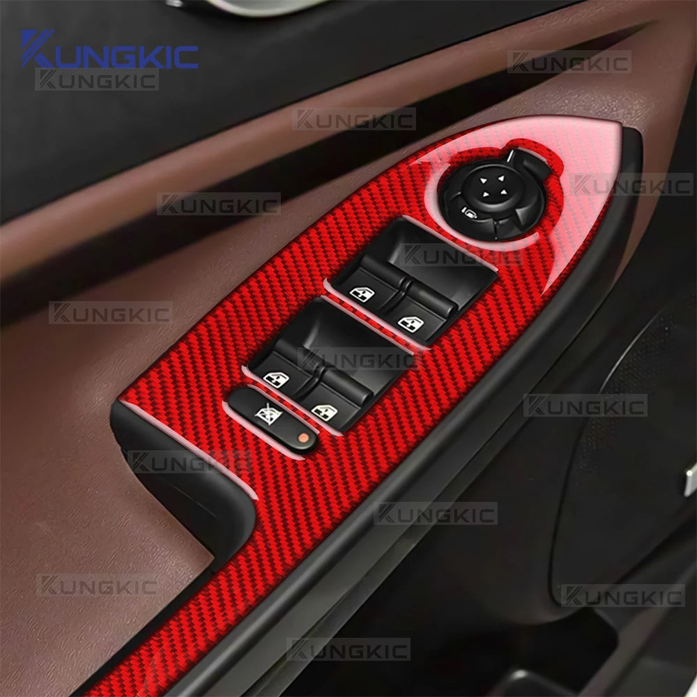 Carbon Fiber Window Lift Switch Panel Sticker for Alfa Romeo Giulietta 940 2010-2021 LHD/RHD