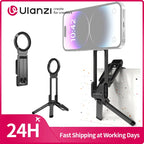 Ulanzi MA38 MagLock Phone Stand Magnetic Phone Stand for iPhone 16 15 14 13 with Hidden Hook for Slopes Walls