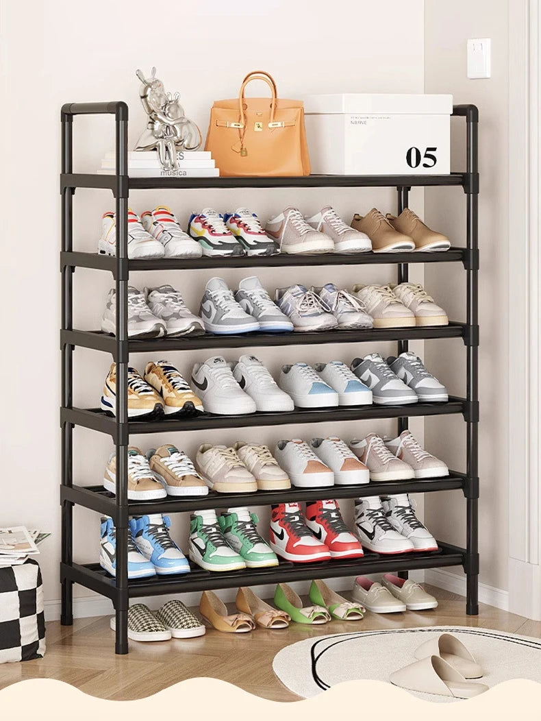 Multiple Layers Metal Shoe Rack, Large Capacity Shoe Organizer for Entryway, Closet, Garage, Shoe Shelf for Living Room
