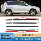 4 Pcs USA or EU Windows Rubber Outside for Toyota RAV4 2009-2012 75720-0R020 Glass Protector Weather Strip for RAV-4 Glass XA30