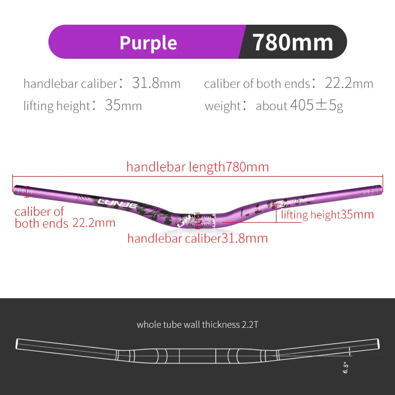 Bicycle Handlebar MTB Handlebar 31.8mm*720/780mm for Road Bike Mountain Handlebar Aluminum Alloy Steering Wheel for Bicycle