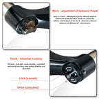 MAGICBROS 26-Inch Shock-Absorbing Front Fork for Mountain Bikes - Disc Brake & V-Brake Compatible Bicycle Front Suspension