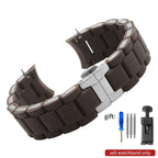 Rubber Clad Steel Watch Strap for Armani Ar5889 5890 5905 5920 Waterproof Silicone Watch Band Accessories 20mm 23mm Wrist Strap