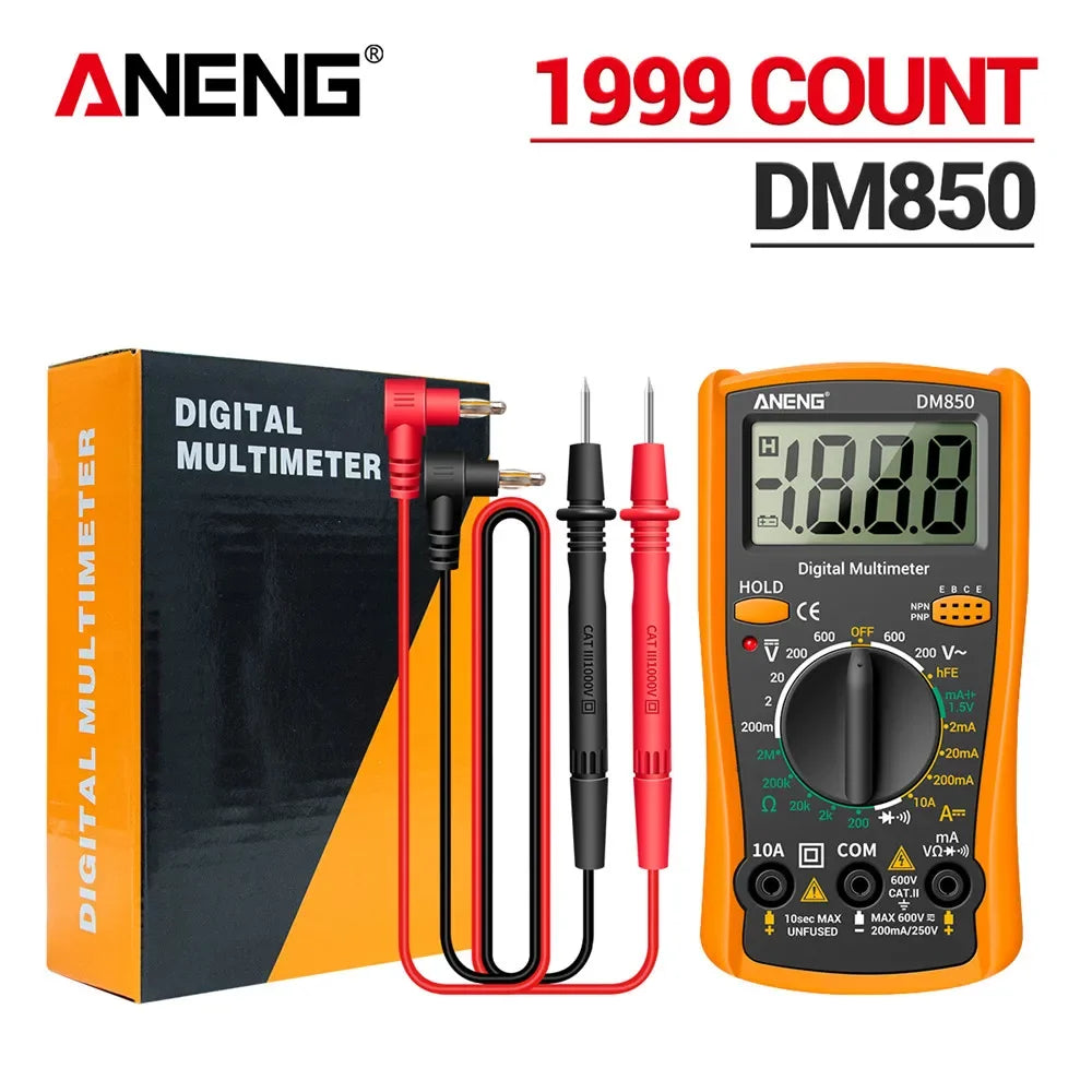 ANENG DM850 Digital Multimeter AC/DC Professional 1999 Votage Tester Ohm Automatic Counts Auto Current Ammeter Detector Tool