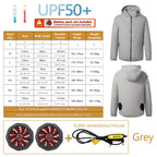 Outdoor air conditioning clothing - Men's summer lightweight model wearable electric fan cooling and heat protection jacket - Fi