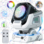 2025 Upgraded Version of the Bubble Machine with Remote Control, Automatic Rotation, and Rgb Lights, 1800Mah Rechargeable Battery, Type-C Charging, Suitable for Children, Weddings, Birthday Parties, and Outdoor Activities, Bubble Machine Does Not Include