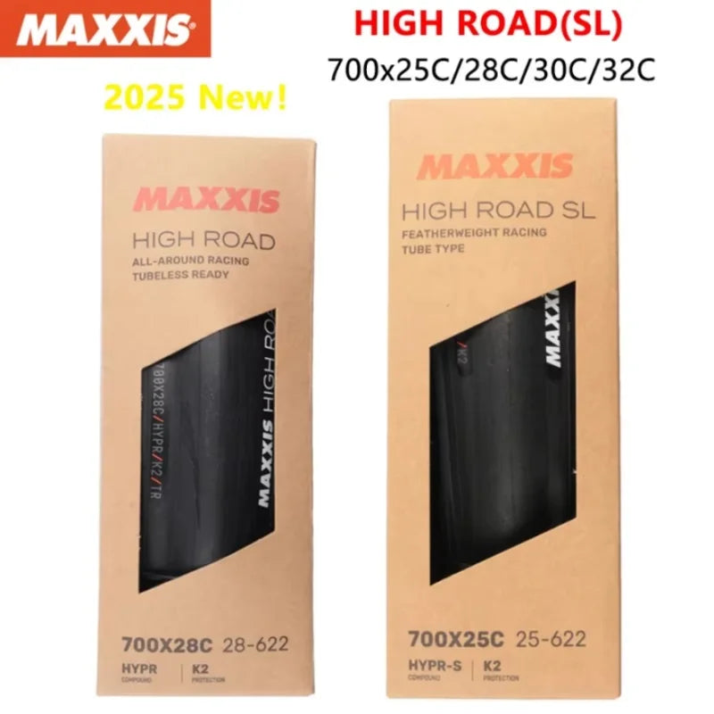 Maxxis High Road SL Tubeless Ready Road Bike Tire 700c K2, 25C/28C/30C