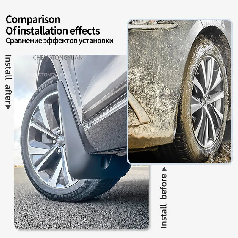 Jaecoo J5 2025 Mud Flaps Set Front & Rear Anti-Splash Fender Mudguards