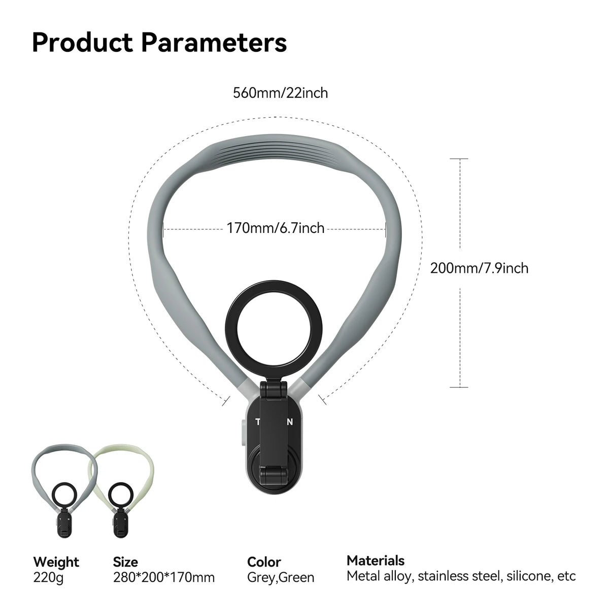 TELESIN Quick Release Magnetic Neck Mount Hold for Iphone 15 14 13 12 11 10 SAMSUNG XIAOMI Smart Phone Accessories