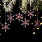 Transparent Acrylic Icicle Christmas Ornaments Xmas Tree Hanging Pendant Crystal Twisted Icicle Snowflake Home Party Decoration
