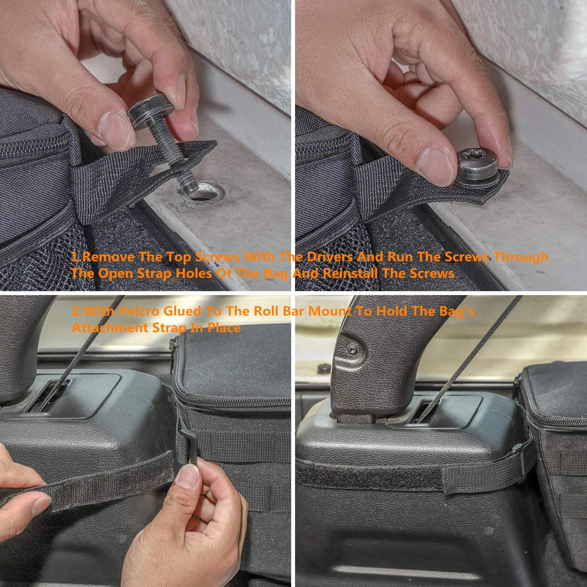 Rear Trunk Side Storage Bag For Jeep Wrangler JK 2007-2017 JL 2018-2025 Trunk Cargo Tool Organizer Luggage Bag Interior Access