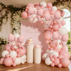 118Pcs Pink and White Bow Balloon Arch Kit, 21inch Pink Bow Foil Balloons Paired with Pink and White Latex Balloons, Ideal for Valentine's Day Parties, Ladies' Bachelorette Parties, Weddings, and Girls' Birthday Party Decorations