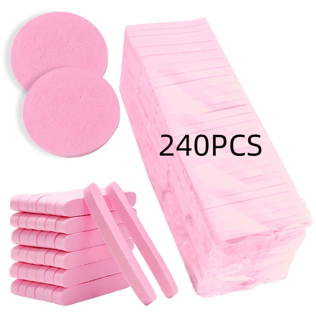 Facial Sponges - 240pcs - Compressed Facial Sponges for Washing The Face, Sponge Pads for Exfoliating Masks, And Makeup Removal.