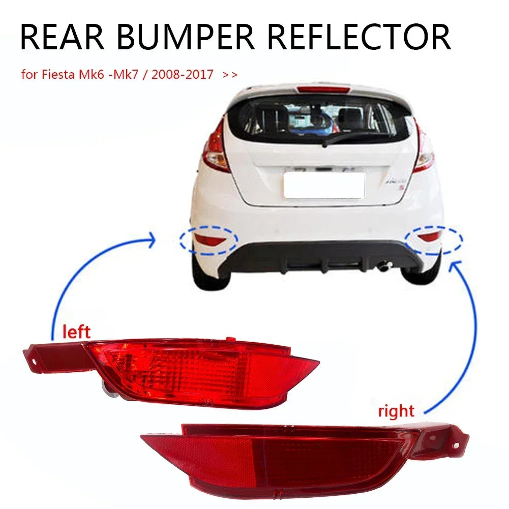 NEW Rear Bumper Reflector Fog Lamp Tail Brake Light Right For Ford Fiesta Mk7 2008 2009 2010 2011 2012 2013 2014 CMAX 2008-2017