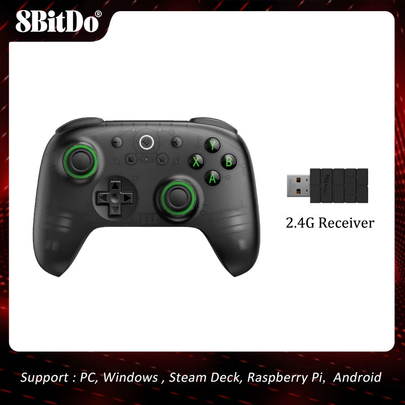 8BitDo Ultimate 2C Wireless Controller Gamepad With Hall Joystick for PC Windows 10/11 Steam Deck Raspberry Pi Android