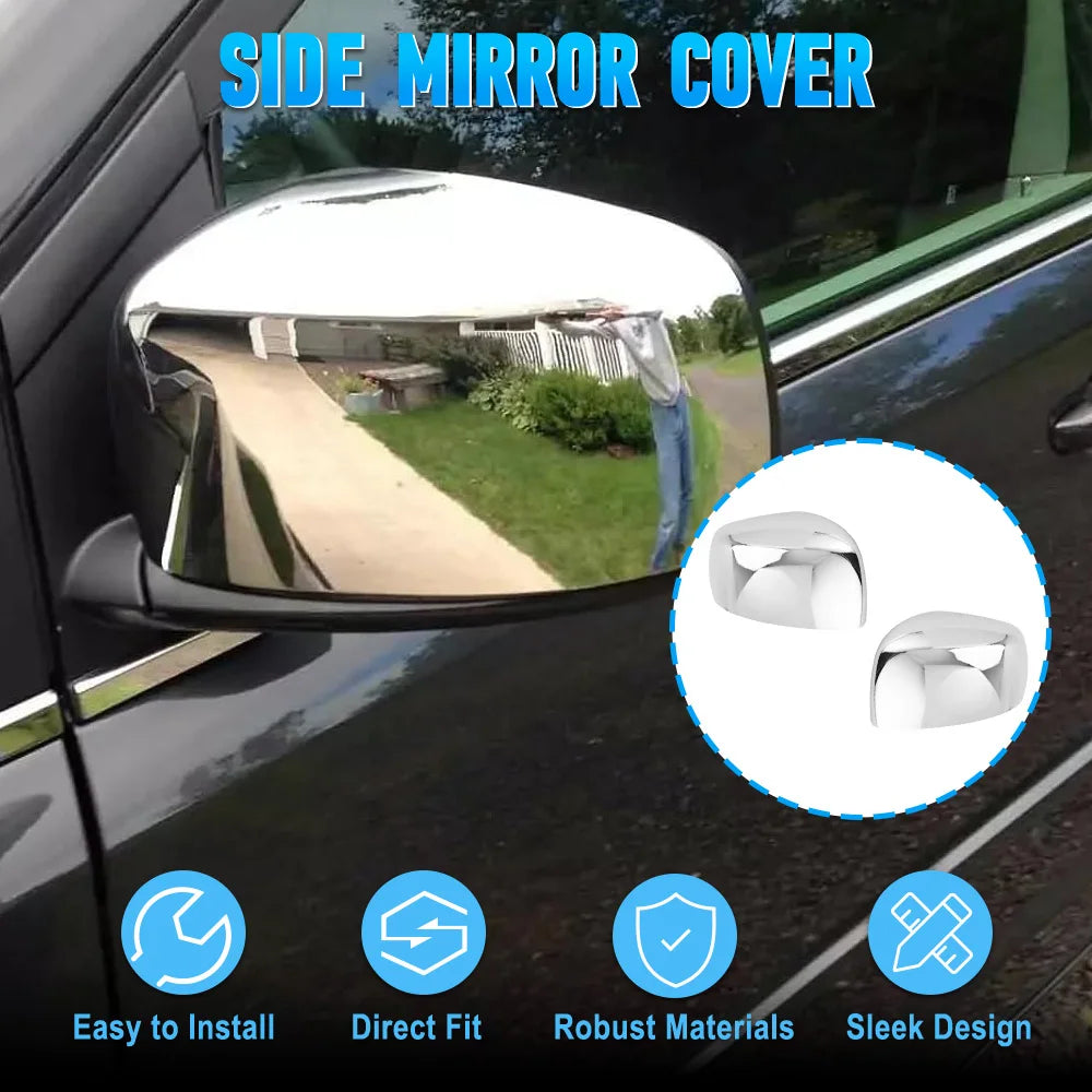 Car Rearview Side Mirror Cover Wing Cap 
 Exterior Door Case Trim For Dodge Grand Caravan Chrysler Town & Country 2008-2016